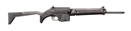 Picture of Kel-Tec SU-16 Sport Utility Carbine 5.56x45mm NATO Caliber with 16" Barrel, 10+1 Capacity, Black Parkerized Metal Finish, Black Underfolding with Storage Compartment Stock Right Hand SU16CBLK