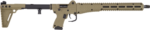 Picture of Kel-Tec SUB2000 Gen3 9mm Luger 10+1 16.15" Black Steel Threaded Barrel, Tan Picatinny Rail Aluminum Receiver, M-LOK Handguard, Tan Synthetic Folding Stock, Black Polymer Grip SUB2K9GLKTAN10