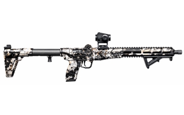 Picture of Kel-Tec Model Sub 2000 Defender, Gen 3, Semi-automatic Rifle, 10MM, 16.1" Threaded Barrel, Matte Finish, Kryptek Obskura Skyfall, Vortex Crossfire Red Dot, Magpul Angled Grip, 2 Magazine, 15 Rounds, For Glock 20 Magazines SUB2K10GLKDSKYFALL