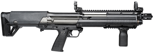 Picture of Kel-Tec KSG Defender Bullpup Frame 12 Gauge Pump 3" 7+1 18.50" Black Steel Barrel, Black Picatinny Rail Aluminum Receiver, Black Adj Cheek Riser Polymer Stock, Black Magpul Vertical Grip KSGBLKD