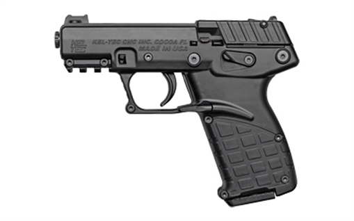 Picture of Kel-Tec P17BLK P17 Compact Frame 22 LR 16+1 3.80" Black Steel Threaded Barrel, Black Serrated Slide, Black Polymer Frame w/Picatinny Rail, Textured Grip, Ambidextrous P17BBLK