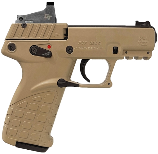 Picture of KelTec KelTec P17 Pistol 22 lr. 3.8 in. Desert Tan 17 rd. With Optic P17BDSRD
