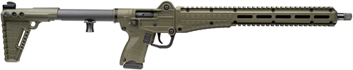 Picture of Kel-Tec SUB2000 Gen3 9mm Luger 15+1 16.15" Black Steel Threaded Barrel, Green Picatinny Rail Aluminum Receiver, M-LOK Handguard, Green Synthetic Folding Stock, Black Polymer Grip SUB2K9GLKGRN