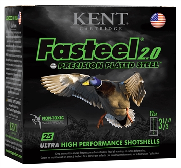 Picture of Kent Cartridge Kent Fasteel 2.0 Precision Plated Steel Load 12 ga. 3.5 in. 1 3/8 oz. 3 Shot 25 rd. K1235FS40-3 K1235FS403