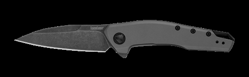 Picture of Kershaw Sanctum, Folding Knife, Flipper Assisted Opening, Plain Edge, 8Cr13Mov Steel, BlackWash Finish, Stainless Steel Handle, 2.98" Blade, 7.2" Overall Length, Includes Deep Carry Pocket Clip, Frame Lock 1815
