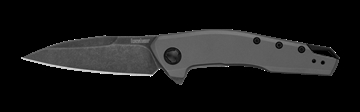 Picture of Kershaw Sanctum, Folding Knife, Flipper Assisted Opening, Plain Edge, 8Cr13Mov Steel, BlackWash Finish, Stainless Steel Handle, 2.98" Blade, 7.2" Overall Length, Includes Deep Carry Pocket Clip, Frame Lock 1815