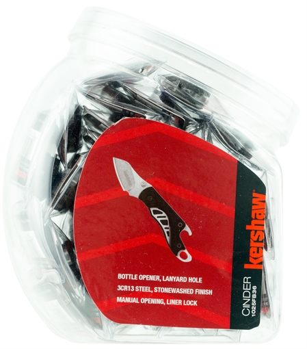 Picture of Kershaw Knives CINDER POCKET KNIFE FISHBOWL 36PC DISPLAY 1025FB36