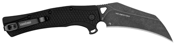 Picture of Kershaw Dawnstar, Folding Knife, 3.5" Plain Edge Hawkbill Blade, 7.9" Overall Length, Liner Lock, 8Cr13MoV Blade Steel, Glass Filled Nylon Handle, BlackWash Finish, Black 1423
