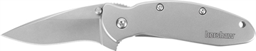 Picture of Kershaw Scallion 2.40" Folding Drop Point Plain Bead Blasted 420HC SS Blade/Bead Blasted 410 Stainless Steel Handle Includes Pocket Clip 1620FL