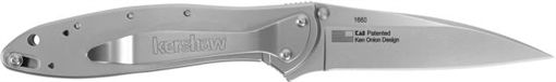 Picture of Kershaw Leek 3" Folding Drop Point Plain Bead Blasted 14C28N Steel Blade, Bead Blasted 410 Stainless Steel Handle Includes Pocket Clip 1660