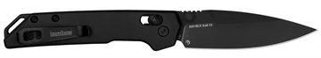 Picture of Kershaw Mini Iridium, Folding Knife, 3" Plain Edge Spear Point Blade, 6.9" Overall Length, DuraLock, D2 Blade Steel, Aluminum Handle, Black Oxide Finish, Black 2051BLK