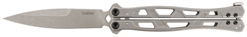 Picture of Kershaw Moonsault 4.60" Butterfly Spear Point Plain 14C28N Steel Blade, Stainless Steel Handle 5050