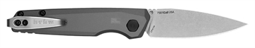 Picture of Kershaw Launch 18 Automatic 2.79" Folding Spear Point Plain Stonewashed CPM 154 SS Blade, Gray Anodized w/Black Oxide Hardware Aluminum Handle, Includes Pocket Clip 7551