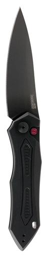 Picture of Kershaw Launch 6 3.75" Folding Drop Point Plain Black DLC CPM 154 SS Blade Black Anodized Aluminum Handle Includes Pocket Clip 7800BLK