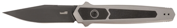 Picture of Kershaw Launch 17 Automatic 3.50" Folding Clip Point Plain Black Cerakote S35VN Blade, Gray Anodized w/Black G10 Inlays Aluminum Handle, Includes Pocket Clip 7951