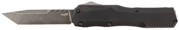 Picture of Kershaw Livewire Automatic 3.30" OTF Tanto Plain Black DLC CPM MagnaCut Steel Blade, Black Anodized Aluminum Handle, Includes Pocket Clip 9000T