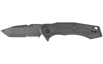 Picture of Kershaw Analyst Folding Knife 3-1/4" Partially Serrated Tanto Blade Black 2062ST