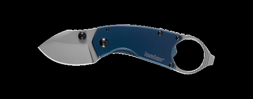 Picture of Kershaw Antic 1.70" Folding Drop Point Plain Bead Blasted 8Cr13MoV SS Blade Blue PVD Stainless Steel Handle Includes Pocket Clip 8710