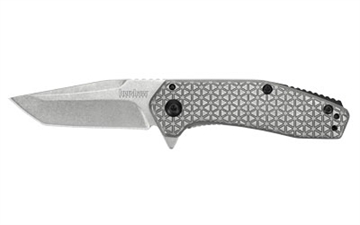 Picture of Kershaw CATHODE, Folding Knife/Assisted, 4CR14, Stonewashed, Plain, Drop Point, SpeedSafe, Flipper, FRAME Lock, Reversible Carry, 2.25", Steel, Stonewashed, Box 1324