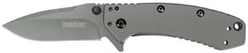 Picture of Kershaw Cryo 2.75" Folding Drop Point Plain Gray TiN 8Cr13MoV SS Blade Gray PVD Stainless Steel Handle Includes Pocket Clip 1555TI