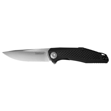 Picture of Kershaw Atmos 3" Folding Drop Point Plain Satin 8Cr13MoV SS Blade Black Textured Carbon Fiber/G10 Handle Includes Pocket Clip 4037
