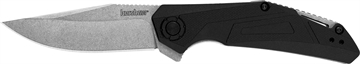 Picture of Kershaw Camshaft, 3" Folding Knife/Assisted, Clip Point, Plain Edge, 4CR13 Stonewashed, Black Glass-Filled Nylon Handle 1370