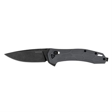 Picture of Kershaw Covalent, Folding Knife, Flipper Assisted Opening, Plain Edge, D2 Tool Steel, Black Oxide Coating, Glass Filled Nylon Handle, 3.2" Blade, 7.6" Overall Length, Includes Deep Carry Pocket Clip 2042 087171063997