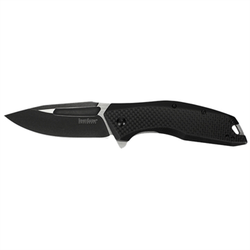 Picture of Kershaw Flourish Folding Knife 3-1/2" Drop Point Blade Black 3935 087171048512