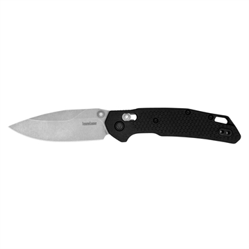 Picture of Kershaw Heist, Folding Knife, Flipper Assisted Opening, Plain Edge, D2 Tool Steel, Stonewashed Finish, Glass Filled Nylon Handle, 3.2" Blade, 7.6" Overall, Includes Deep Carry Pocket Clip 2037 087171063966