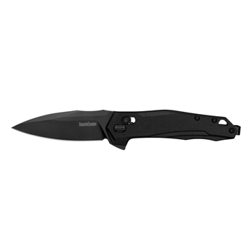 Picture of Kershaw Monitor, Folding Knife, Flipper Assisted Opening, Plain Edge, D2 Tool Steel, Black Oxide Coating, Glass Filled Nylon Handle, 3" Blade, 7.2" Overall Length, Includes Deep Carry Pocket Clip 2041 087171063980