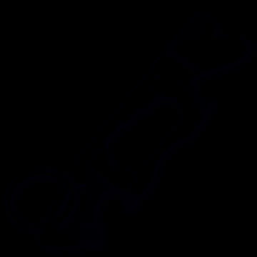 Picture of Kershaw PT-2 Silver 3CR13 Steel Bead Blasted Fixed 3.25" Long Black K Textured Glass-Filled Nylon Handle 8810X