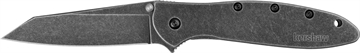 Picture of Kershaw Leek Random EDC 3" Folding Reverse Tanto Plain Black Oxide Blackwash 14C28N Steel Blade, Blackwash Stainless Steel Handle 1660RBW