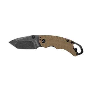 Picture of Kershaw Shuffle II, 2.6" Folding Knife, Tan Glass-filled Nylon Frame, Plain Edge, 8CR13MOV BlackWash Steel Finish 8750TTANBW
