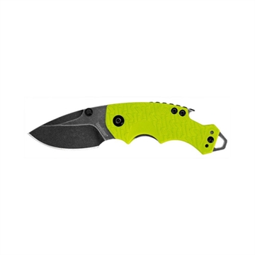 Picture of Kershaw Shuffle, Folding Knife, 2.4" Drop Point Blade, 8CR13MOV Blade Steel, 5.75" Overall Length, Liner Lock, BlackWash Finish, Lime Green Handle 8700LIMEBW