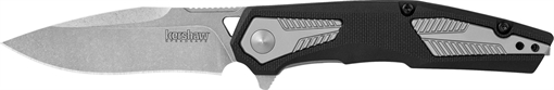 Picture of Kershaw Tremolo EDC 3.13" Folding Clip Point Plain Stonewashed 4Cr14 Blade, Black GFN/SS Handle 1390