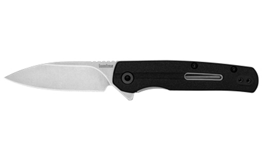 Picture of Kershaw Korra, 2.75" Folding Knife, Drop Point Blade Plain Edge, Glass Filled Nylon Handle, 5Cr15MoV Steel, Stonewashed Finish, Black 1409