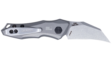 Picture of Kershaw Launch 10 1.90" Folding Hawkbill Plain Stonewashed CPM 154 SS Blade Gray Anodized Aluminum Handle Includes Pocket Clip 7350