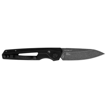 Picture of Kershaw Launch 11 Automatic 2.75" Folding Drop Point Plain Black Oxide Blackwash CPM 154 SS Blade, Black Anodized Aluminum Handle, Includes Pocket Clip 7550