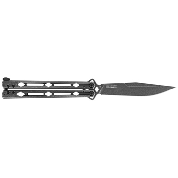 Picture of Kershaw Lucha Folding Knife 4-3/5" Drop Point Blade Blackwash 5150BW
