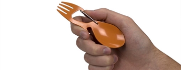 Show details for Kershaw Ration Orange Eating Utensil / Multi-Tool - 4-3/5" Overall Length 1140ORX Picture of Kershaw Ration Orange Eating Utensil / Multi-Tool - 4-3/5" Overall Length 1140ORX