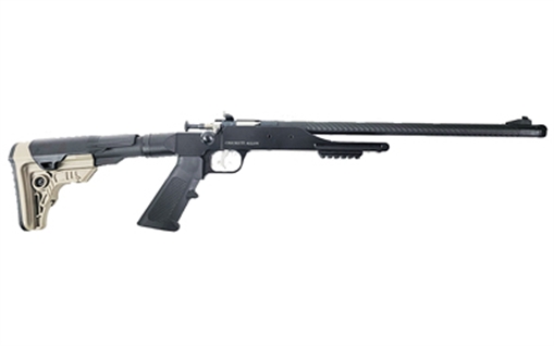 Picture of Keystone Precision 6061 22 LR Single Shot 16.12" Carbon Fiber Threaded Barrel, Black Anodized Picatinny Rail Aluminum Receiver, Black/FDE Adj Buffer Tube Style Butt Stock, Right Hand KSA2185
