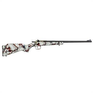 Picture of Crickett Youth 22 LR 1rd 16.12" Stainless Steel Barrel, Fixed Front/Adjustable Rear Peep Sights, American Flag/Amendment Synthetic Stock w/11.5" LOP, Rebounding Firing Pin Safety KSA3168
