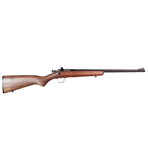 Picture of Crickett Youth 22 LR 1rd 16.12" Blued Barrel & Receiver, Fixed Front/Adjustable Rear Peep Sights, Walnut Stock w/11.5" LOP, Rebounding Firing Pin Safety KSA2238