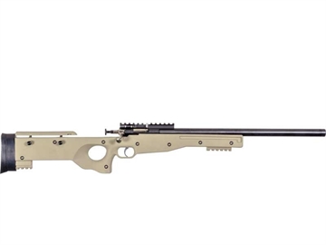Picture of Crickett Precision Full Size 22 LR Single Shot 16.10" Blued Threaded Bull Barrel, Blued Crickettinny Rail Steel Receiver, Flat Dark Earth Synthetic Adj LOP Stock KSA2150