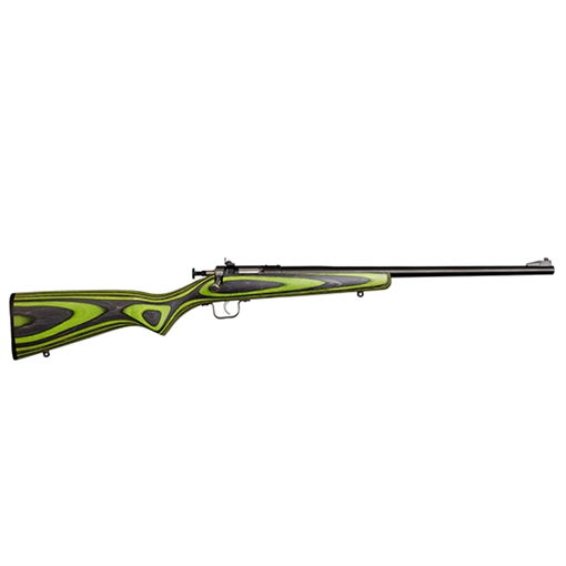 Picture of Crickett Youth 22 LR 1rd 16.12" Blued Barrel & Receiver, Fixed Front/Adjustable Rear Peep Sights, Green/Black Laminate Stock w/11.5" LOP, Rebounding Firing Pin Safety KSA2231