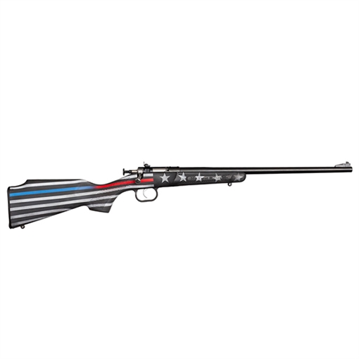 Picture of KEYSTONE CRICKETT GEN 2 RIB 22 LR 16.125 IN BBL WHITE STARS & STIPES CKOTE FIRE/POLICE TRIBUTE KSA2177-FRLE 2177FRLE