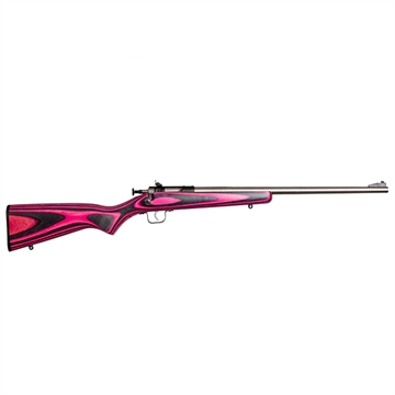 Picture of Crickett Youth 22 LR 1rd 16.12" Stainless Steel Barrel, Fixed Front/Adjustable Rear Peep Sights, Pink/Black Laminate Stock w/11.5" LOP, Rebounding Firing Pin Safety KSA2226