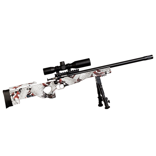 Picture of Crickett Precision Complete Package 22 LR 1rd 16.12" Blued American Flag & Amendment Fixed Thumbhole Stock Right Hand (Youth) KSA2153