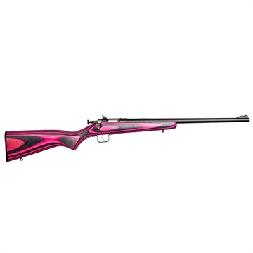Picture of Crickett Youth 22 LR 1rd 16.12" Blued Barrel & Receiver, Fixed Front/Adjustable Rear Peep Sights, Pink/Black Laminate Stock w/11.5" LOP, Rebounding Firing Pin Safety KSA2225