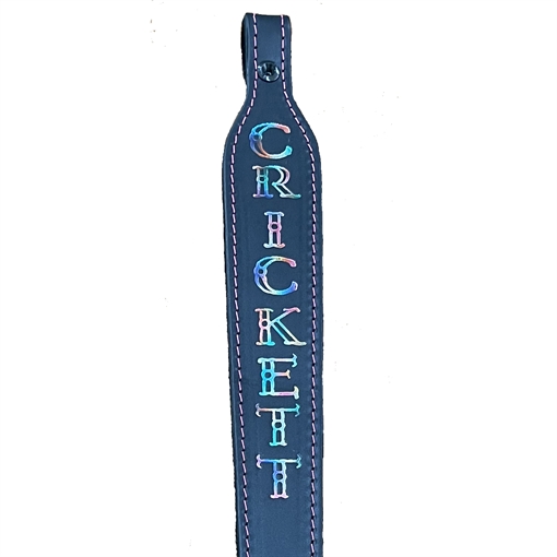 Picture of Crickett Rifle Sling Black w/ Pink Stitching Leather 23" OAL Rifle KSA802